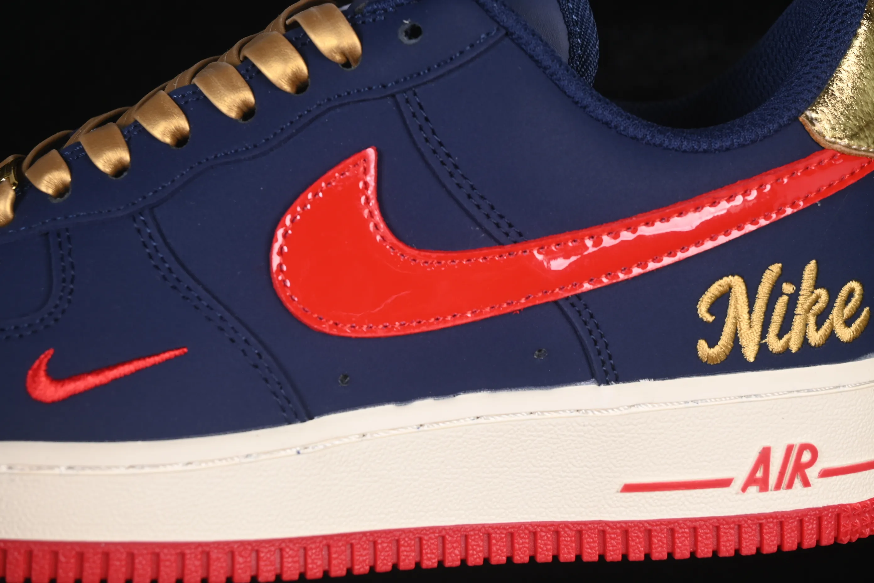 All Categories Nk Air Force 1 Air Force Series Nk Air Force 1 Low Air Force Low Nike Air Force 1'07 Low Blue Red Gold Air Force One Low Casual Shoes NH0601-529